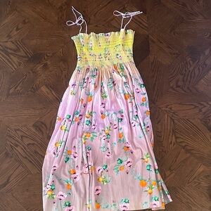 Cynthia Rowley Pink and Yellow Floral Dress